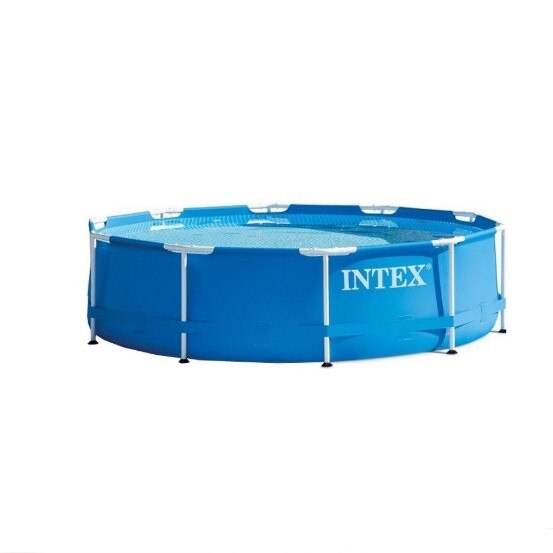 Piscina Intex Cadru Metal, Forma Rotunda, Familie Copii Relaxare Curte, 305 x 76cm, Pompa Filtrare